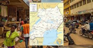 the map of uganda country